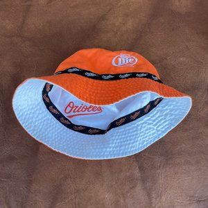 Baltimore Orioles Miller Lite Reversible Floppy Bucket Hat Orange/White OSFM